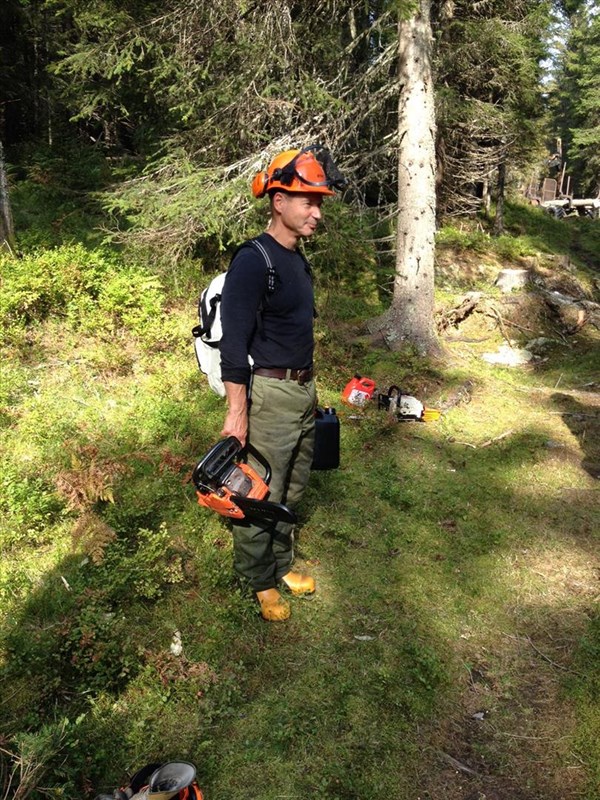 Vestend: Tom Erik Johnsen i full utrustning. Foto: Leif Øie