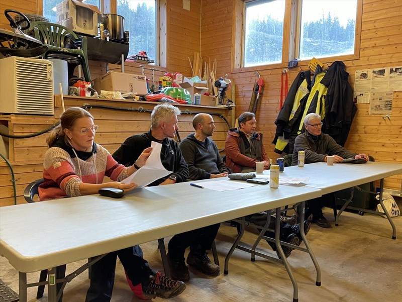 Løypeforeningens styre: Hege Brekke Kalvsjøhagen, Tore Heldrup Rasmussen, Eirik Formo, Henrik W. Bärnholdt og Olaf Godli. Foto: Lene Li Dragland