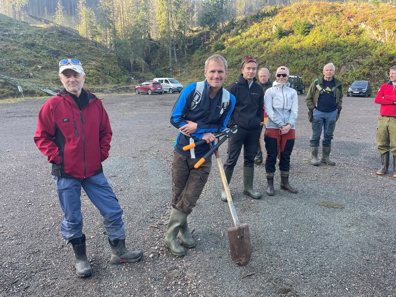 Lars Petter Fjeld, Henrik Ohlssom, André Eiklid, Thea Knudsen, Steinar Faanes (bak), Sigurd Bjørnstad og Trond Faanes. Foto: Nina Grønnestad Heldrup