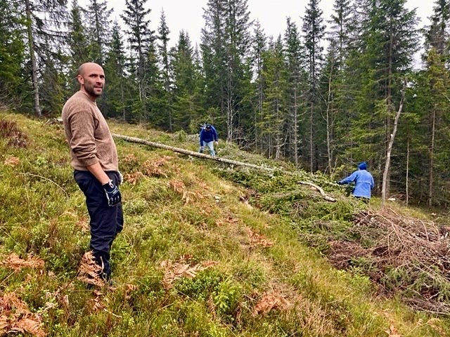 Eirik Formo, Ole Tvete og Terje Osmundsen fortsetter utbedring av Formoløypa