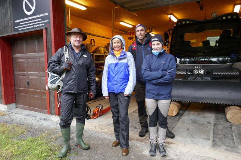 Sverre Sjøblom, Nina Heldrup Grønnestad, Eirik Formo og Rikke Løchen Engdahl klare for jobben. Foto: Nina Grønnestad Heldrup